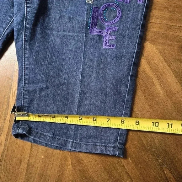 Vintage Y2K Southpole South Pole blue capri pants Women size 13 jean Capri grung - Picture 4 of 7